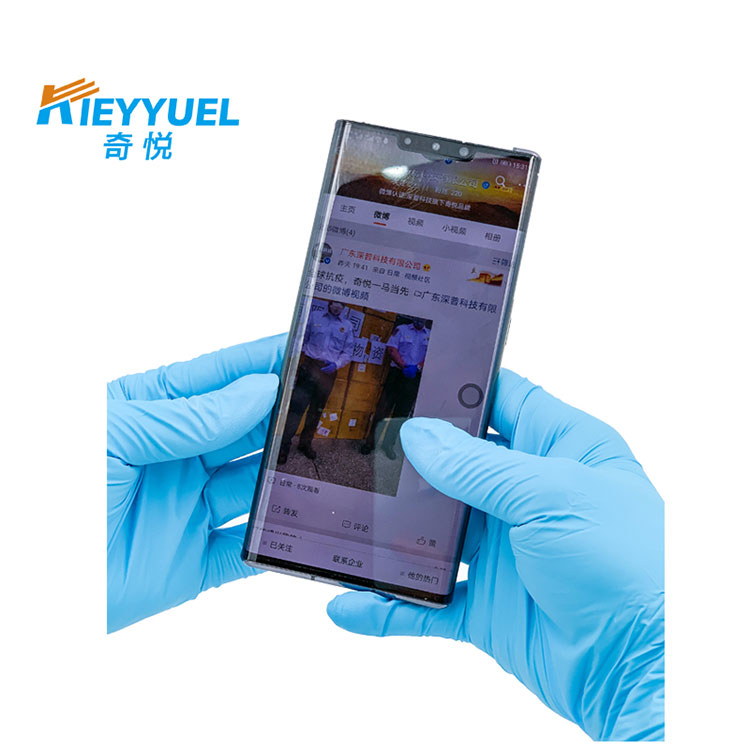 Guantes desechables de nitrilo azul