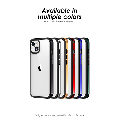 Borde de metal brillante con teléfono de TPU